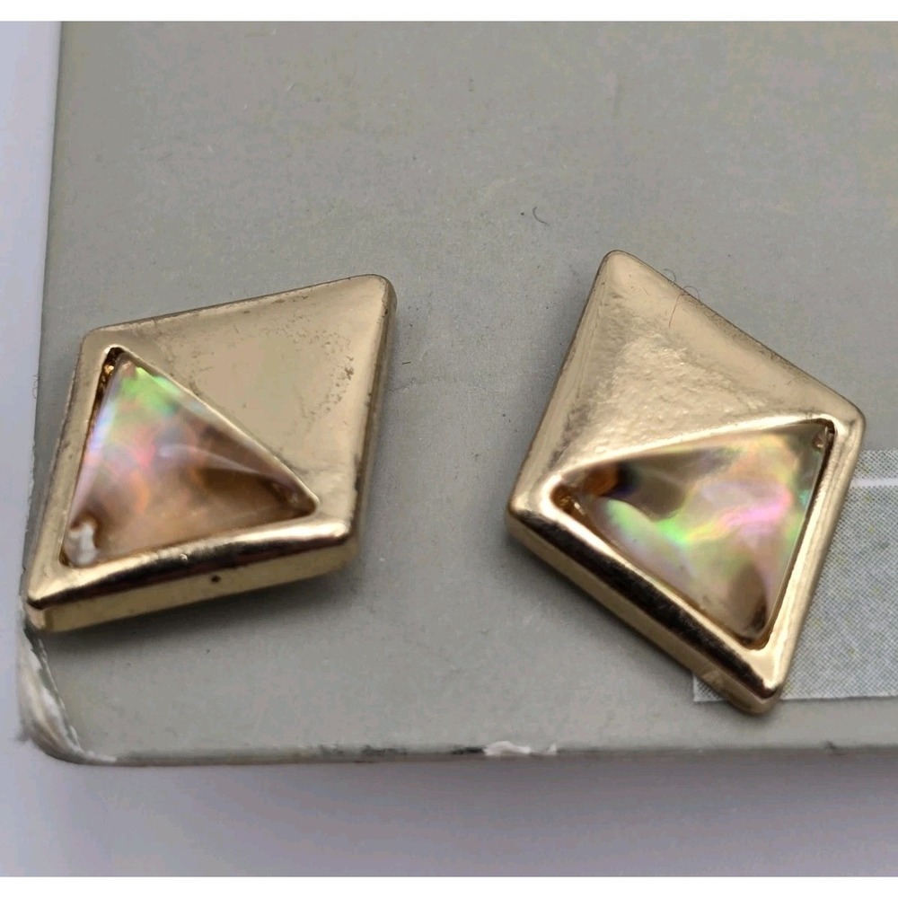 HILDIE & JO Earrings On Card Geometric Gold Tone FREE $HIPPING!!